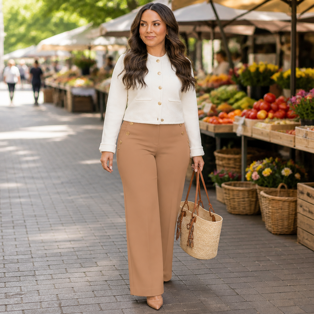 SerenityWave™ Plus Size High Waist Wide Leg Pants — Embrace Your Curves with All-Day Confidence and Effortless Comfort