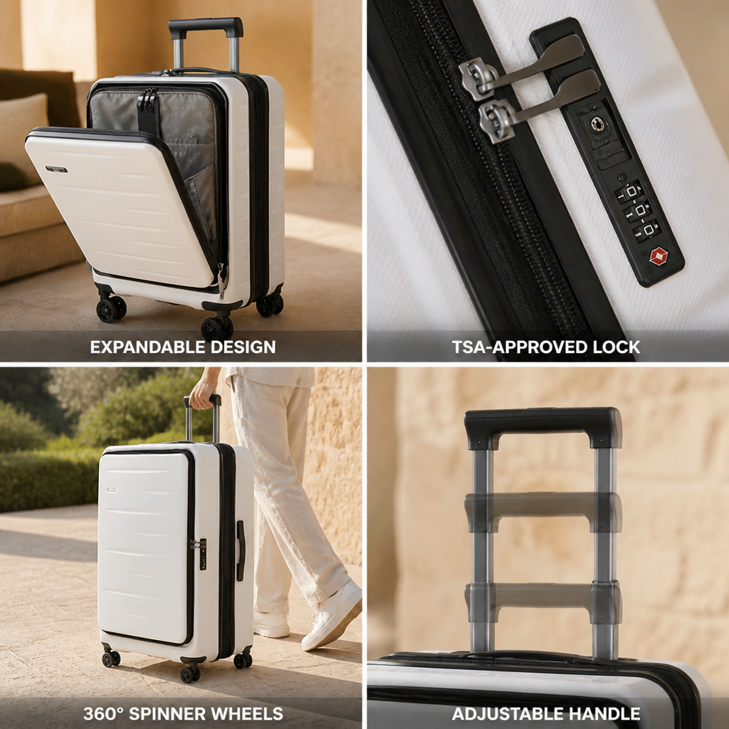 Expandable Hard-Shell Carry-On (TSA-Approved Lock)