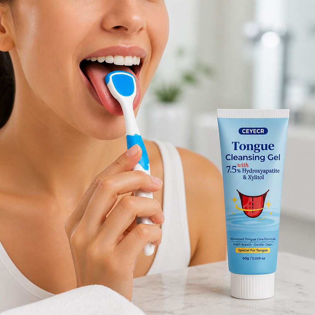 Gentle Breath-Freshening Tongue Cleaning Gel (With Brush)