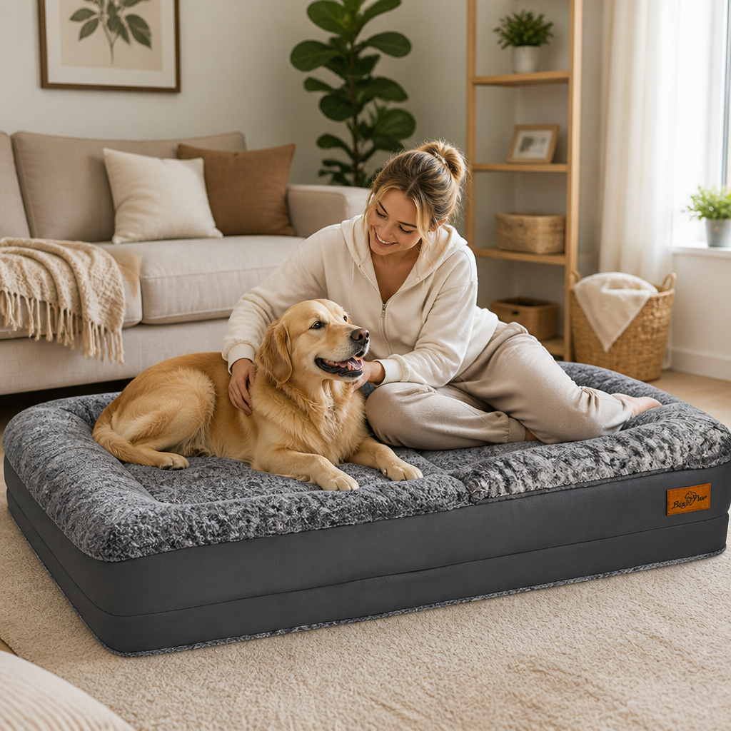 Oversized Orthopedic Faux Fur Nap Bed (For Adults & Pets)