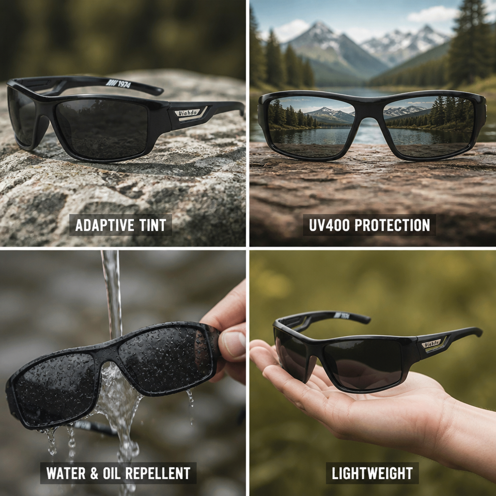 Polarized Photochromic Wraparound Sunglasses (UV400)