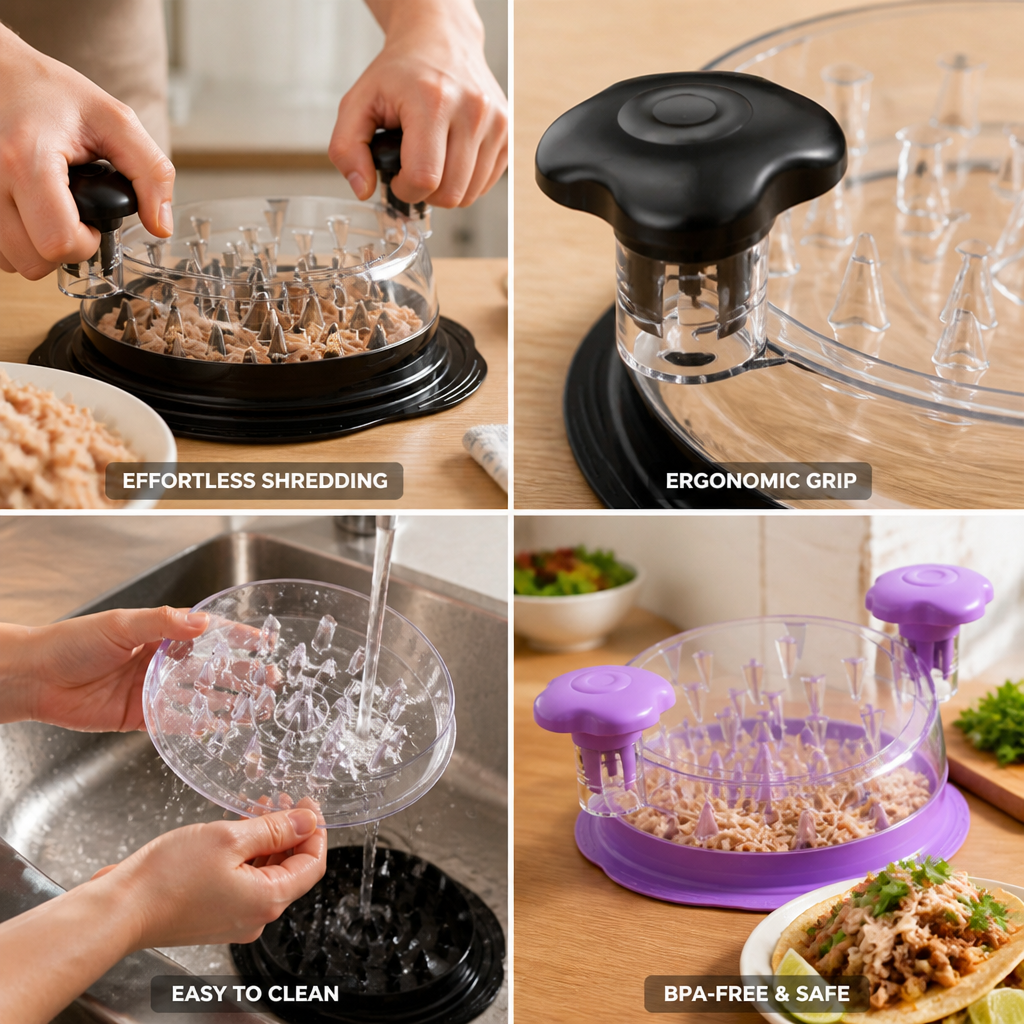Ergonomic Non-Slip Twist Chicken Shredder Tool (BPA-Free)