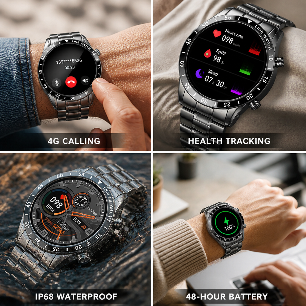 High-Res AMOLED 4G Smartwatch (48-Hour Battery)