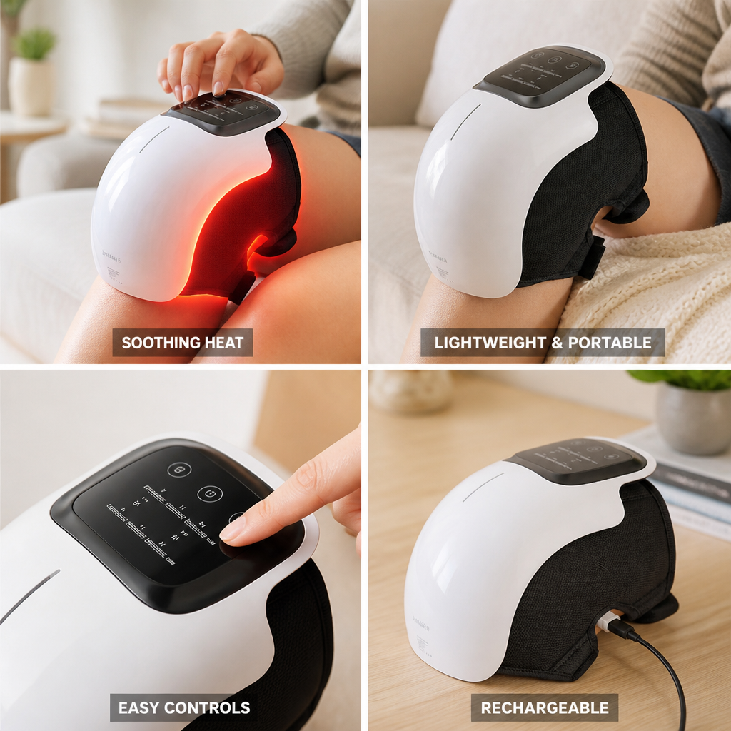 Rechargeable Heat & Vibration Knee Massager