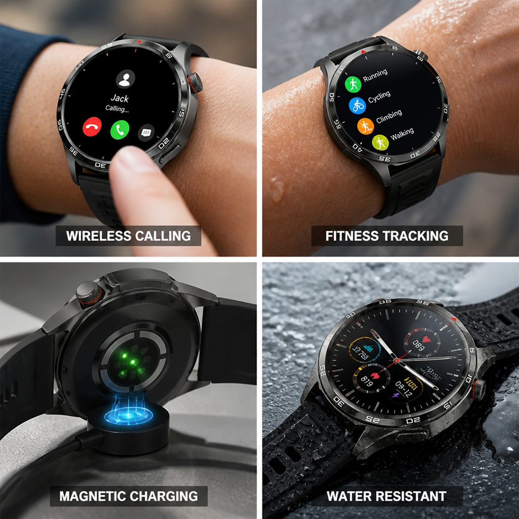 Metal Case & Silicone Band Smartwatch