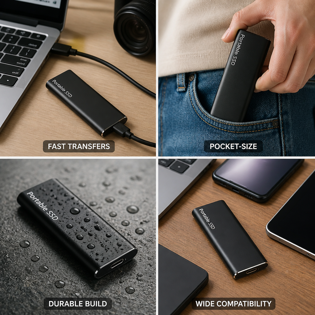 4TB USB-C Portable External Hard Drive (PC & Mac Compatible)
