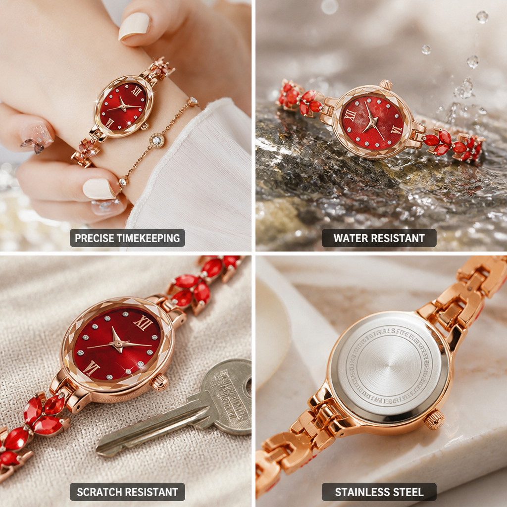 Quartz Water-Resistant Stainless Steel Watch (Women's)