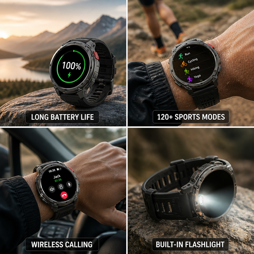1.7-Inch HD Display Men's Smartwatch (90-Day Standby)