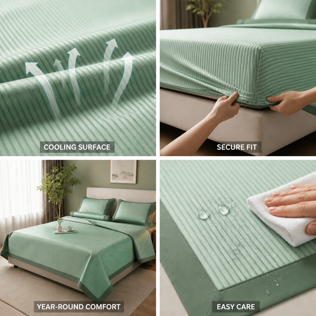 Cooling Elastic Fitted Sheet