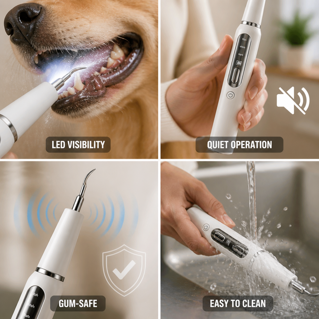 Ultrasonic LED Gum-Safe Dog Tooth Cleaner