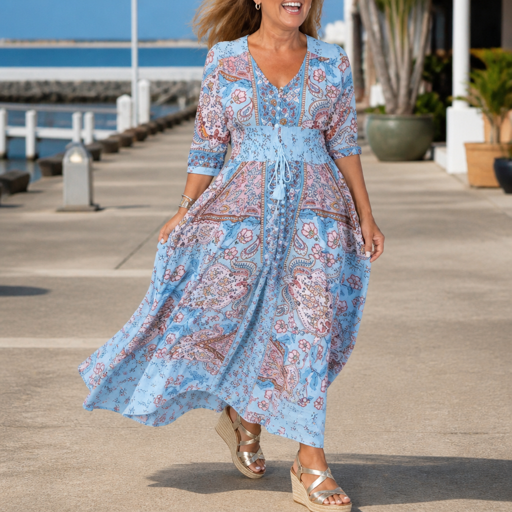LumaBella™ Floral Dress — Feel Radiant and Cool All Summer Long