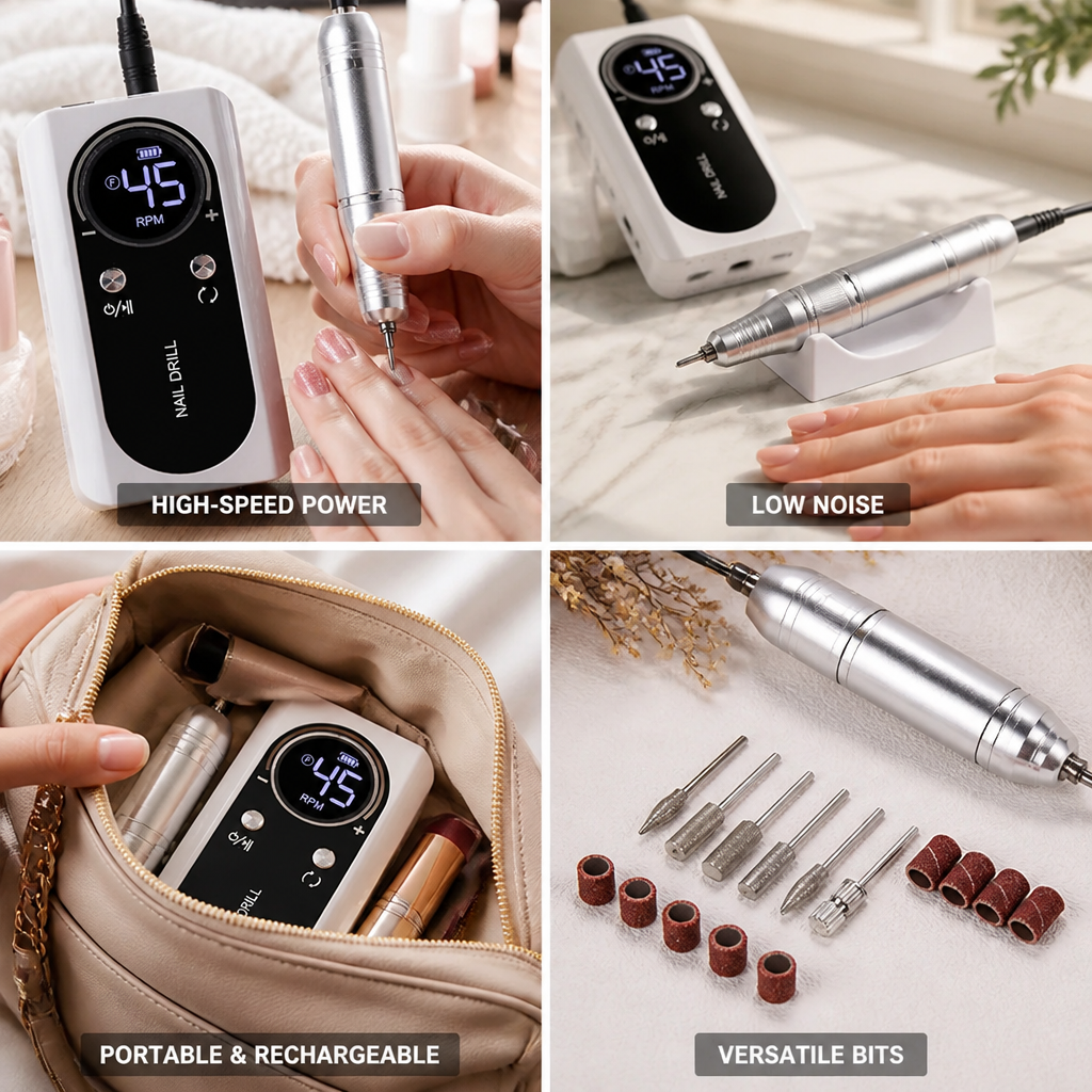 High-Speed 45000RPM USB-Rechargeable Low-Noise Electric Nail File
