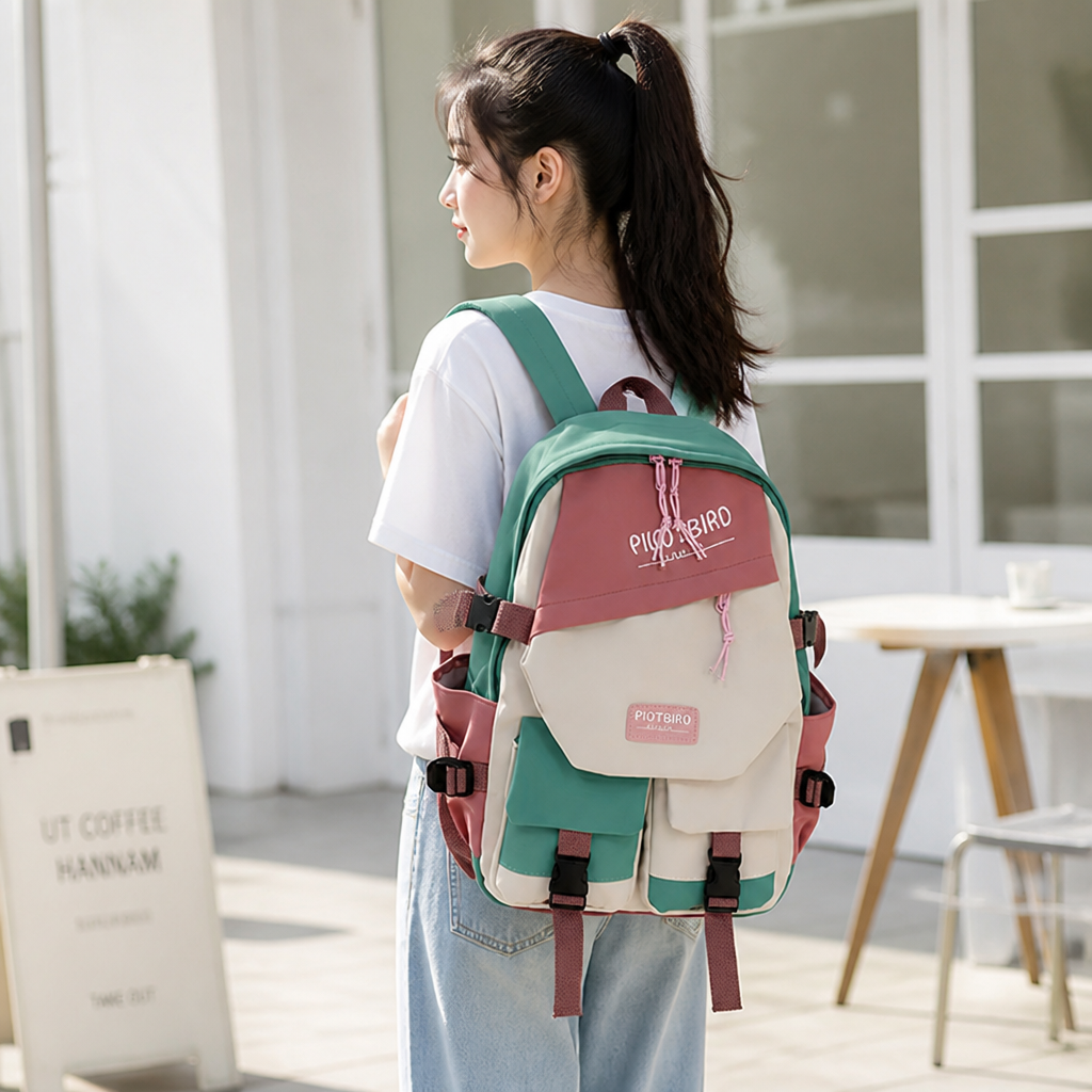 Lightweight Large-Capacity Korean-Style Backpack (Pencil Bag & Handbag Option)