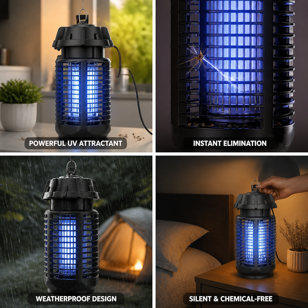 20W UV High-Voltage Electric Bug Zapper (Indoor/Outdoor)