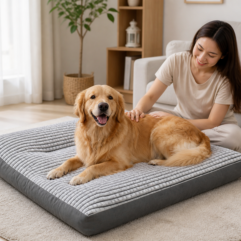 Orthopedic Thick Mattress & Non-Slip Dog & Cat Bed