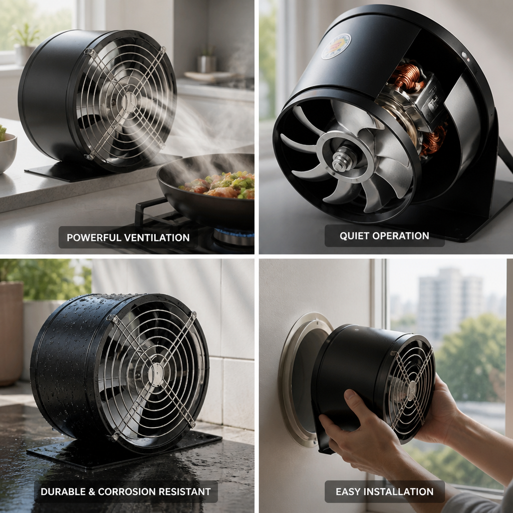 Copper Motor High Airflow & Quiet Exhaust Fan