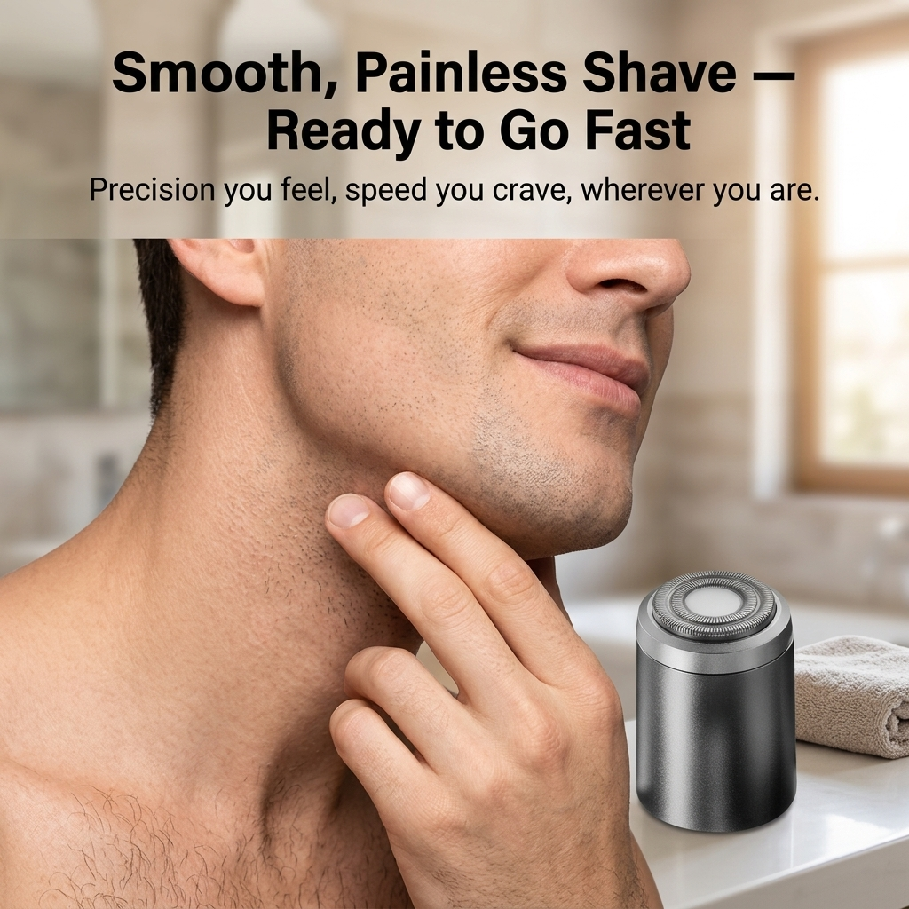 SwiftTrim™ Mini Electric Shaver — Power Through Stubble Fast for a Confident, Razor-Close Look Anywhere
