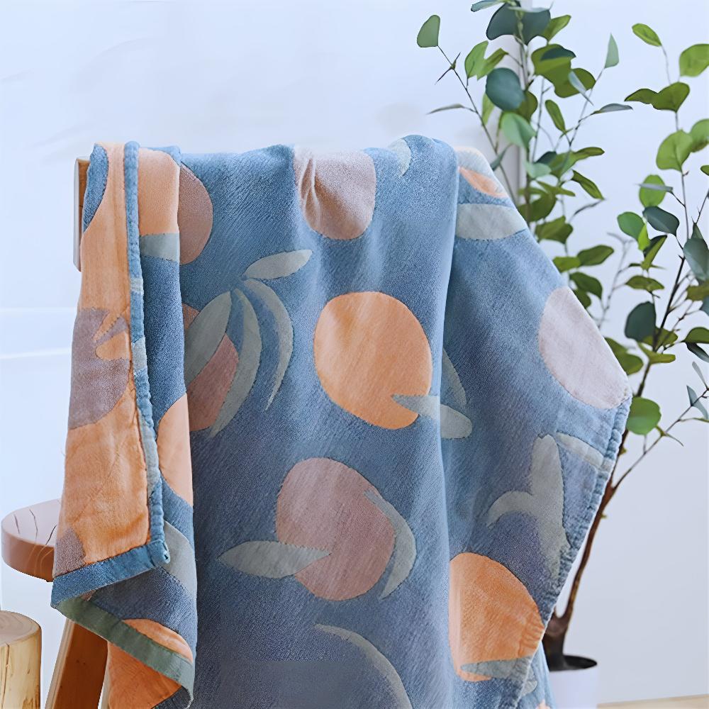 Abstract Patterned Cotton Bath Towel