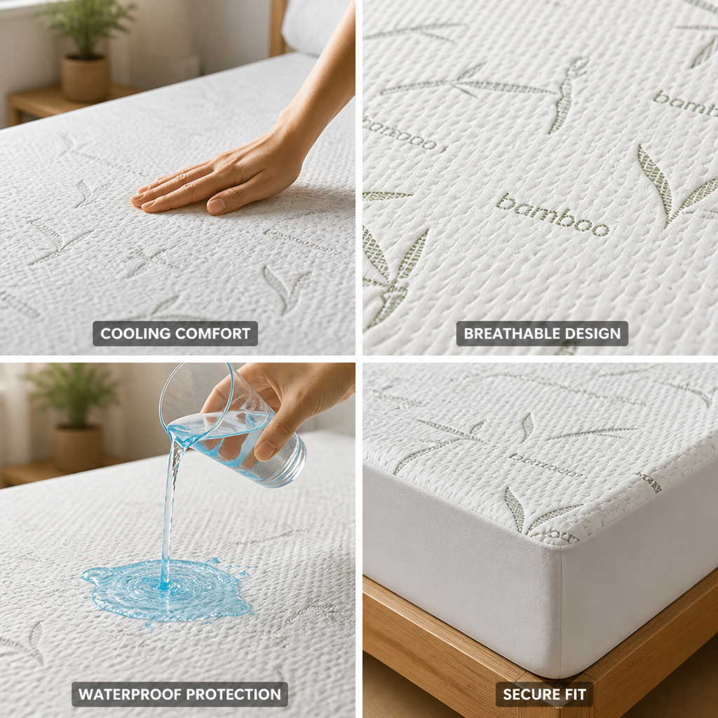 Cooling & Breathable Hypoallergenic Fitted Sheet