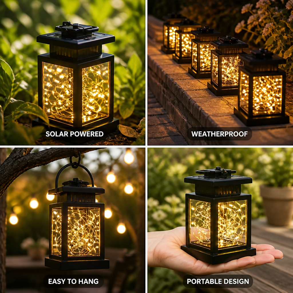 Solar-Powered Star Lantern (Outdoor Hanging)