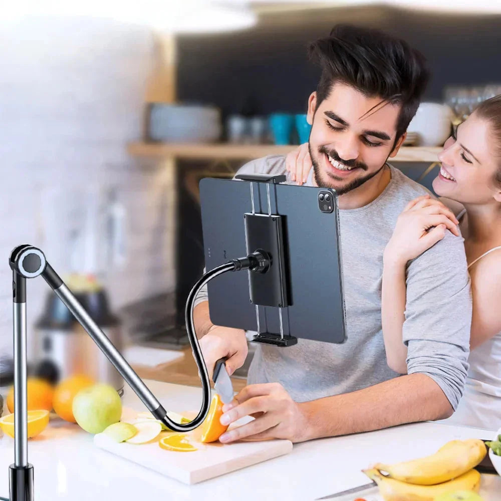 360° Adjustable Clamp Gooseneck Holder for Phone and Tablet, 100 cm