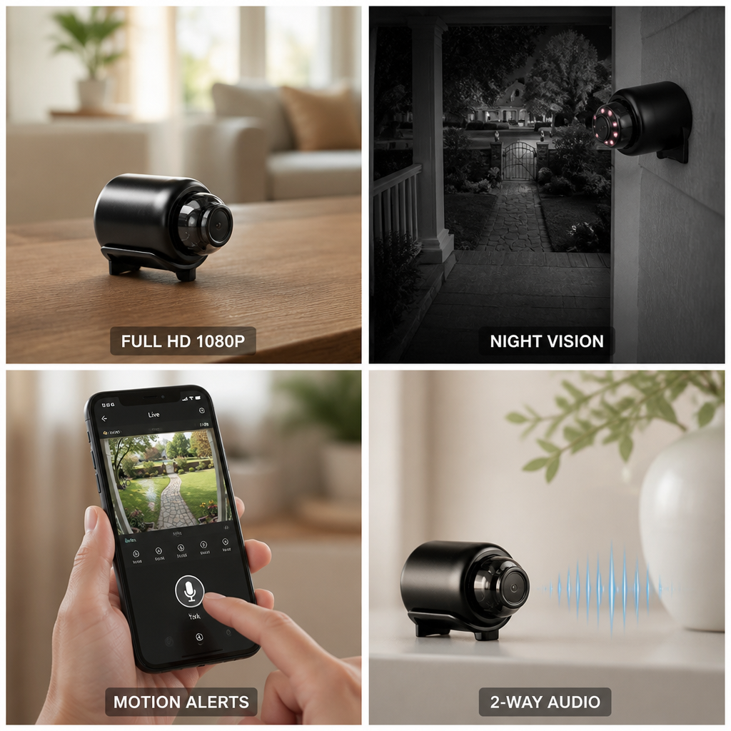 Full HD 120° Wide-Angle Infrared Night Vision WiFi Camera
