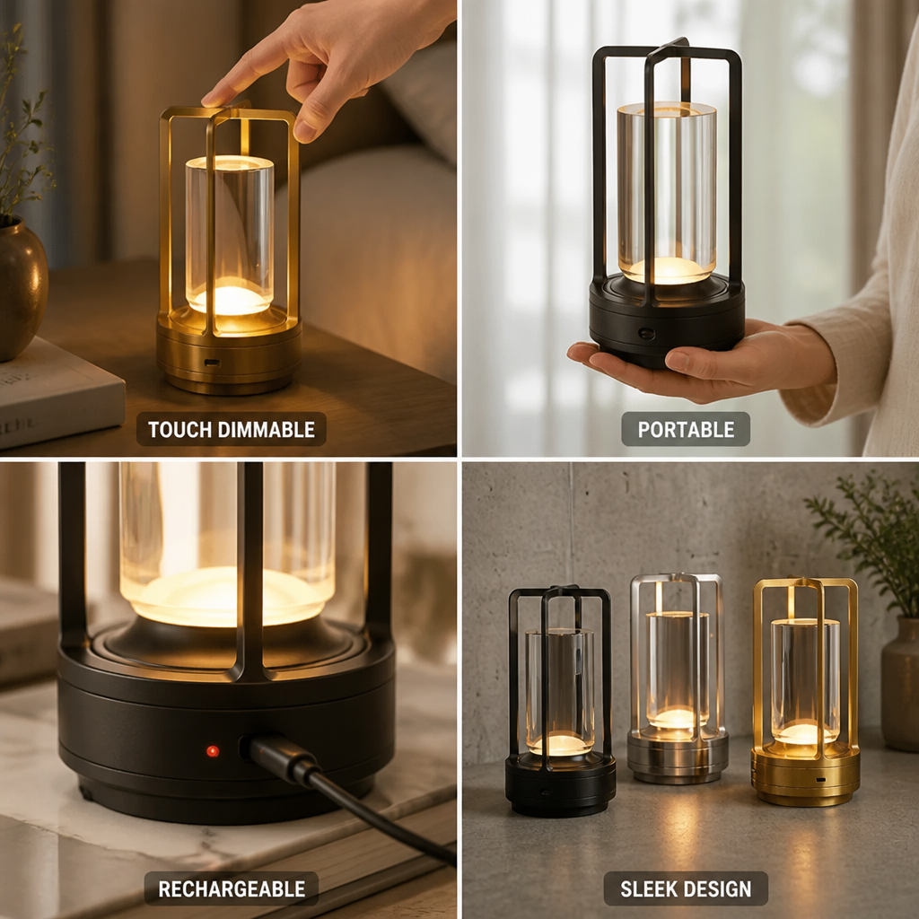 Rechargeable Wireless Touch Dimmable LED Table Lamp