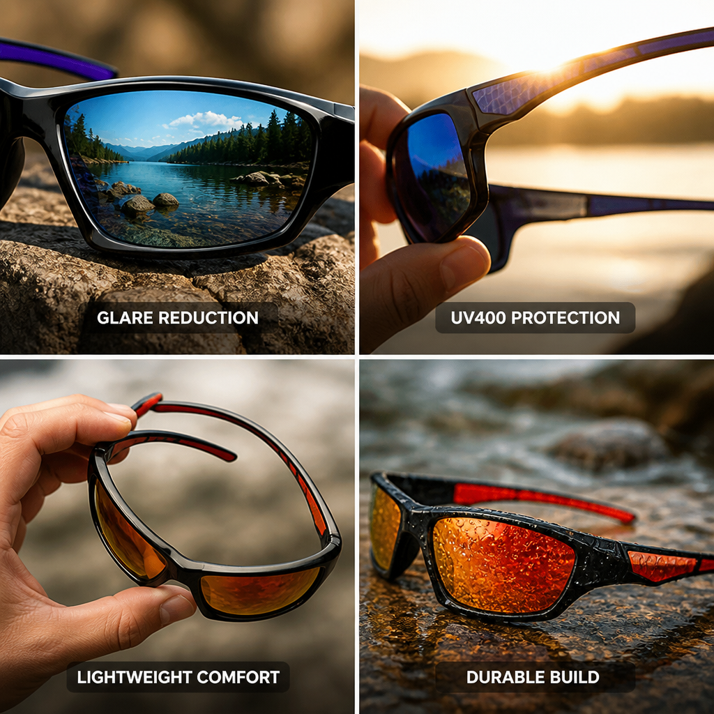 Polarized UV400 Lightweight Sports Sunglasses