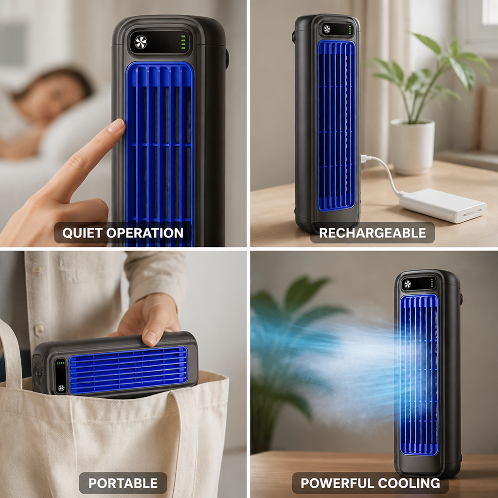 Bladeless Quiet Rechargeable Air Cooler