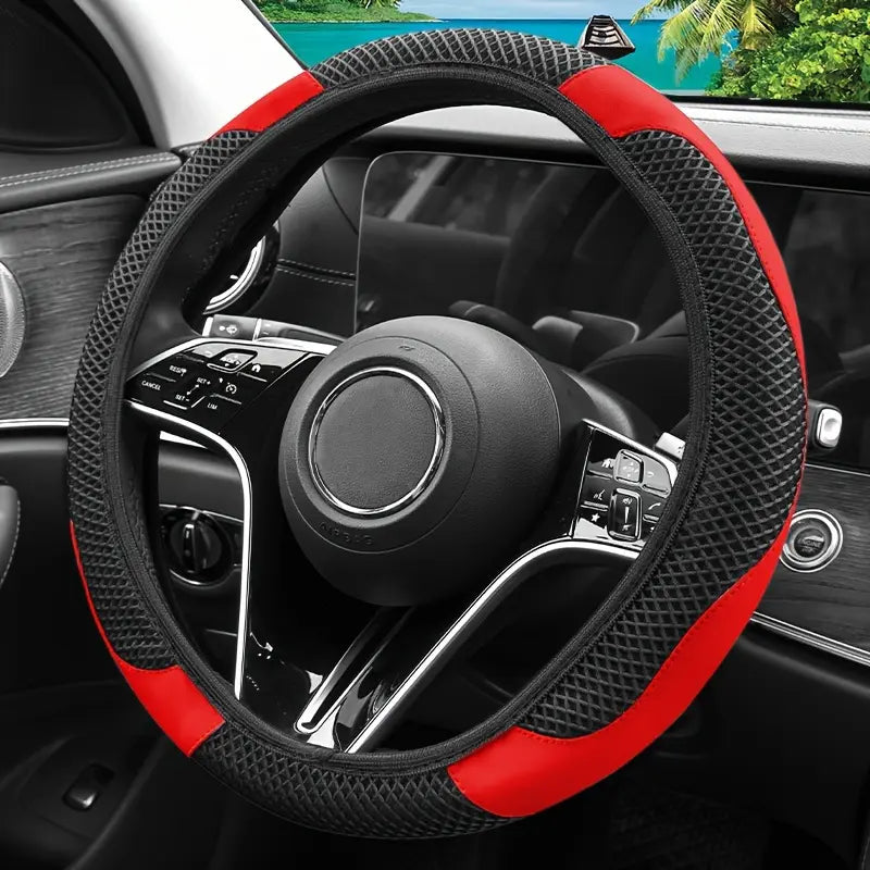 Steering Wheel Cover in Carbon Fiber with Non-Slip Grip for A-Class W177 (2019-2022)