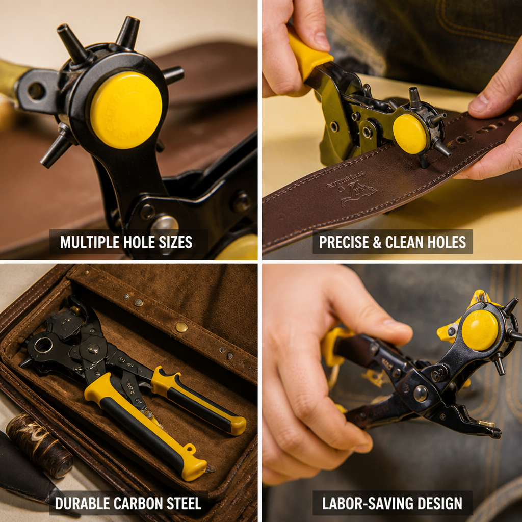 Precision Carbon Steel Multifunctional Leather Punch Pliers