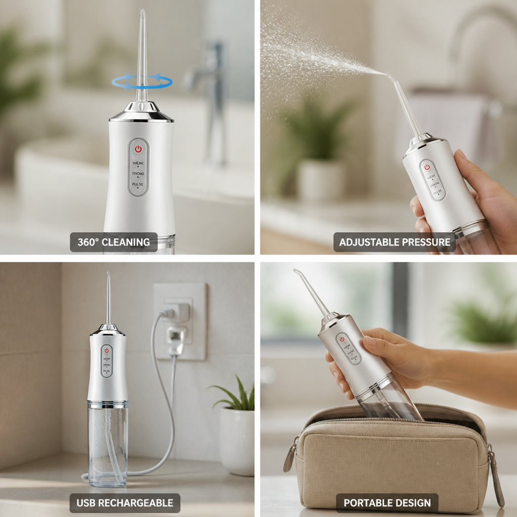 Adjustable Pressure 360° Nozzle Electric Water Flosser