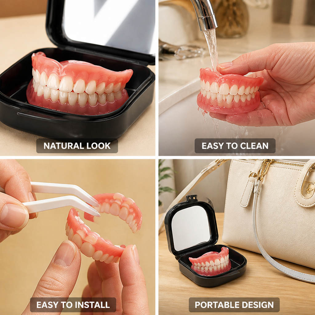 Comfortable Natural-Looking Teeth Veneers (Upper & Lower Set)
