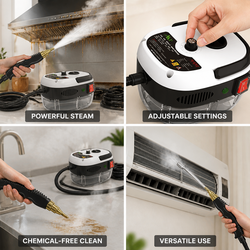 2500W High-Pressure Steam Cleaner (6 Adjustable Settings)
