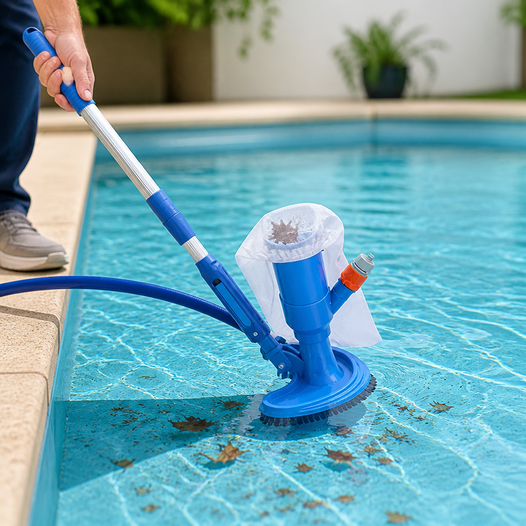Hose-Powered Telescopic Handheld Pool Vacuum