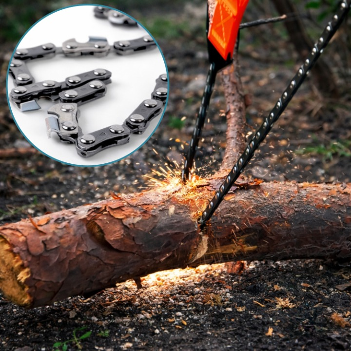 Foldable Survival Chainsaw with Fire Starter – Compact Design