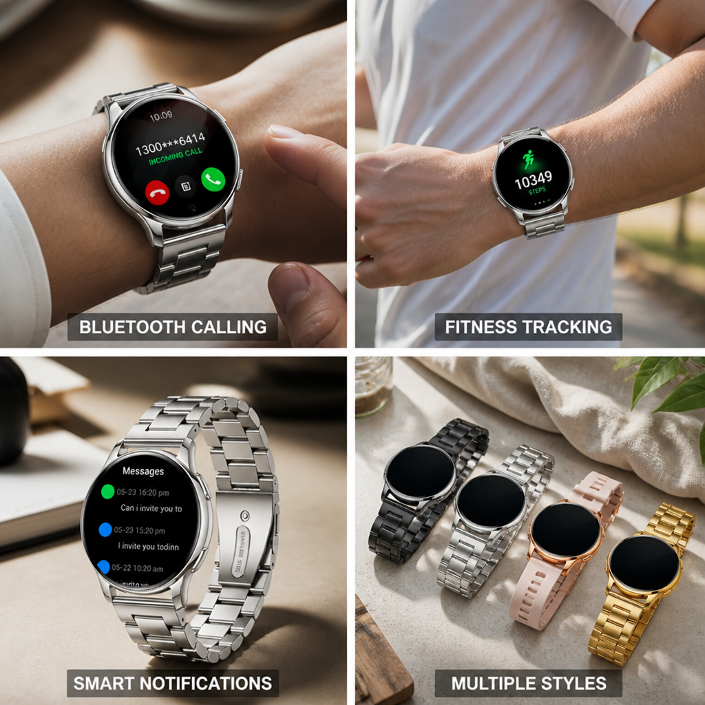 Full Touchscreen Bluetooth Calling Smartwatch (1.5-Inch)