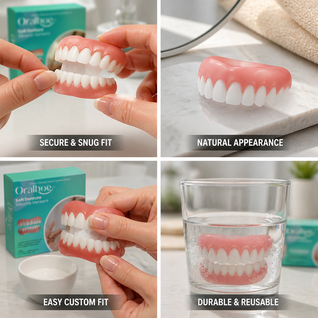 Soft Silicone Secure-Fit Denture Reliner Kit (Upper & Lower)