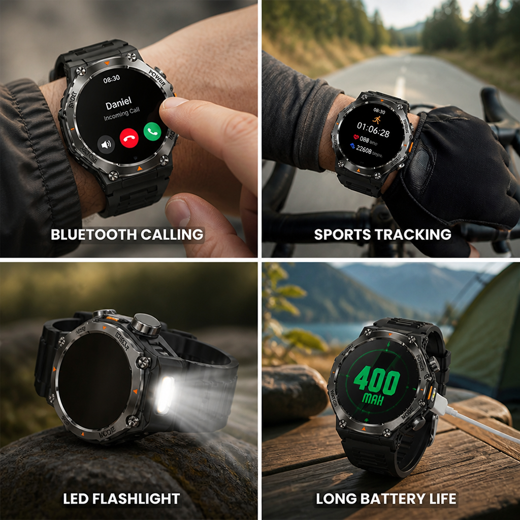 Bluetooth Calling 1.43in HD Sports Watch