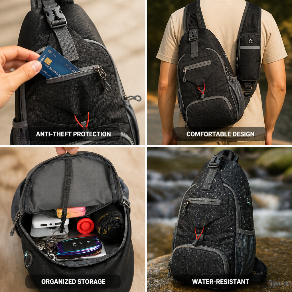 Anti-Theft & RFID-Blocking Crossbody Travel Backpack