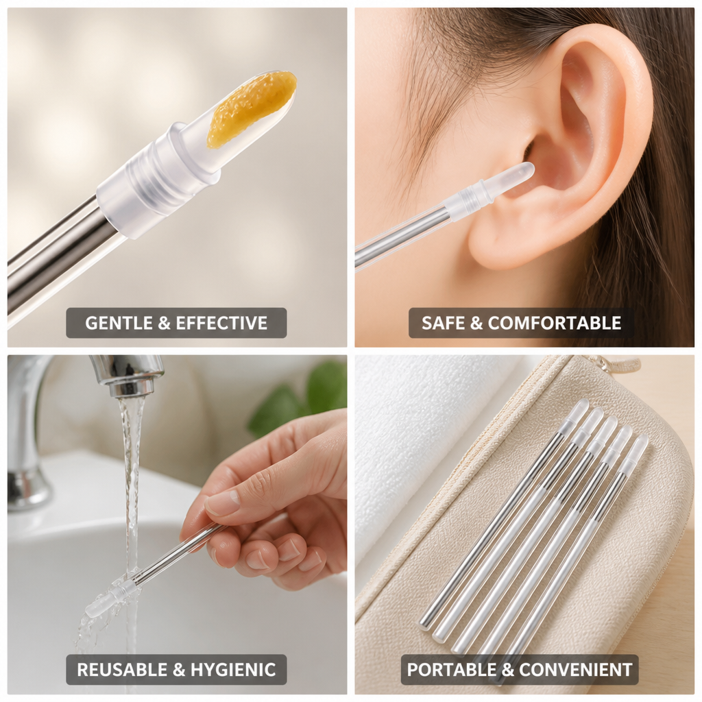Soft Adhesive Tip Ear Cleaner (Reusable)