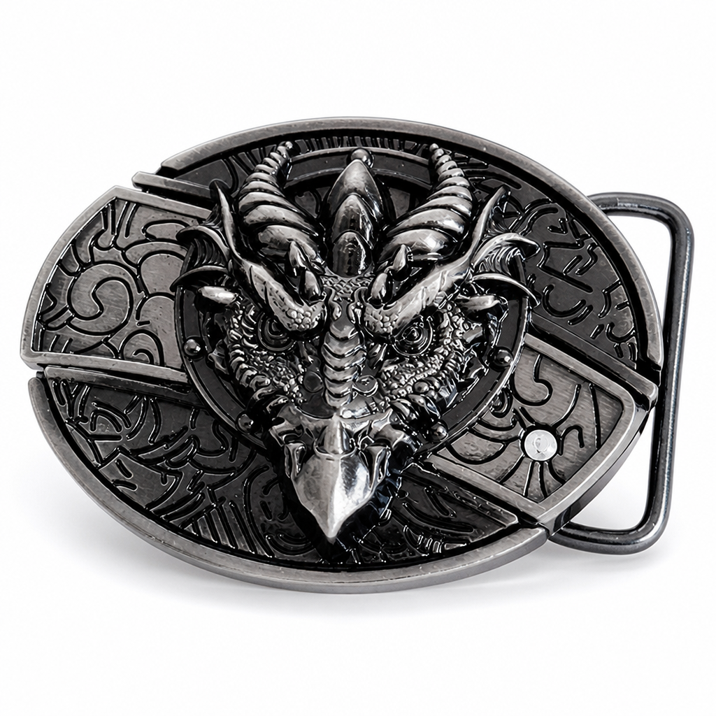 Zinc Alloy Hidden Knife Belt Buckle (Fits 1.5-Inch Belts)
