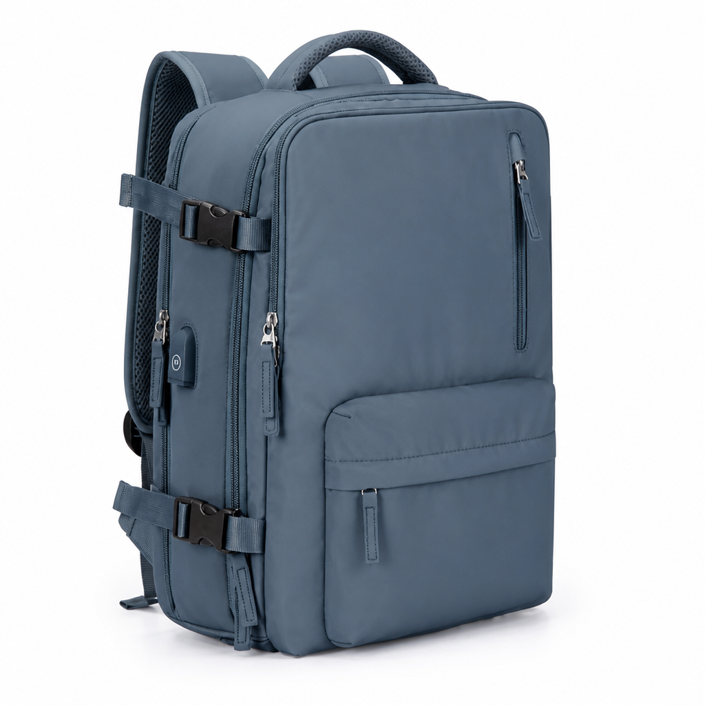 Water-Resistant Nylon Anti-Theft USB Travel Backpack