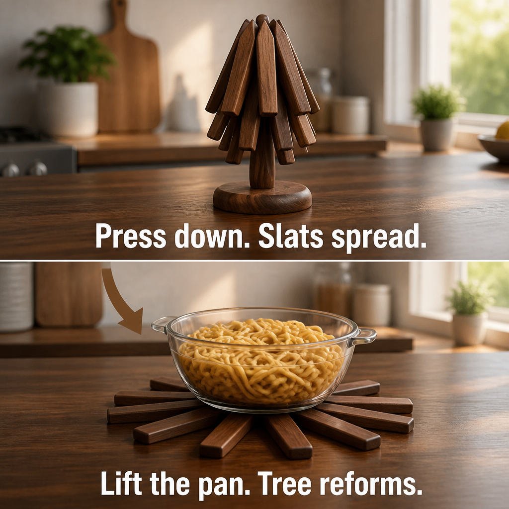 ArboraGuard™ — Protect Your Walnut Table from Heat Damage with a Handcrafted Tree Trivet