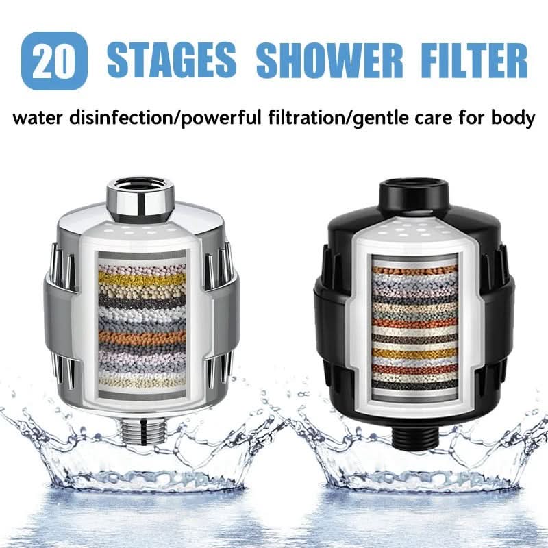 Multi-Stage Shower Water Filtration System