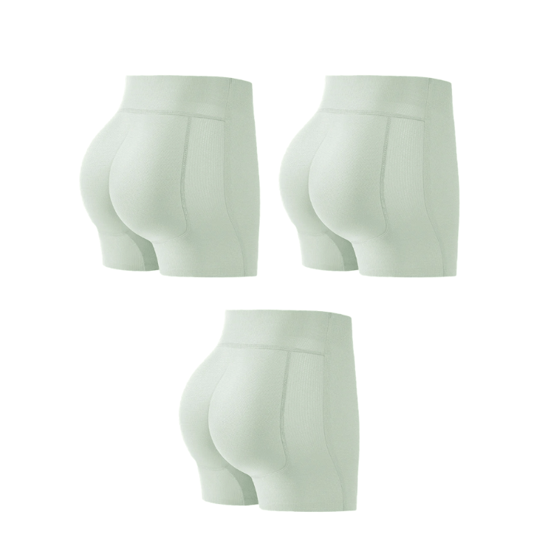High-Waisted Shapewear Shorts with Padded Bottom - Breathable & Discreet