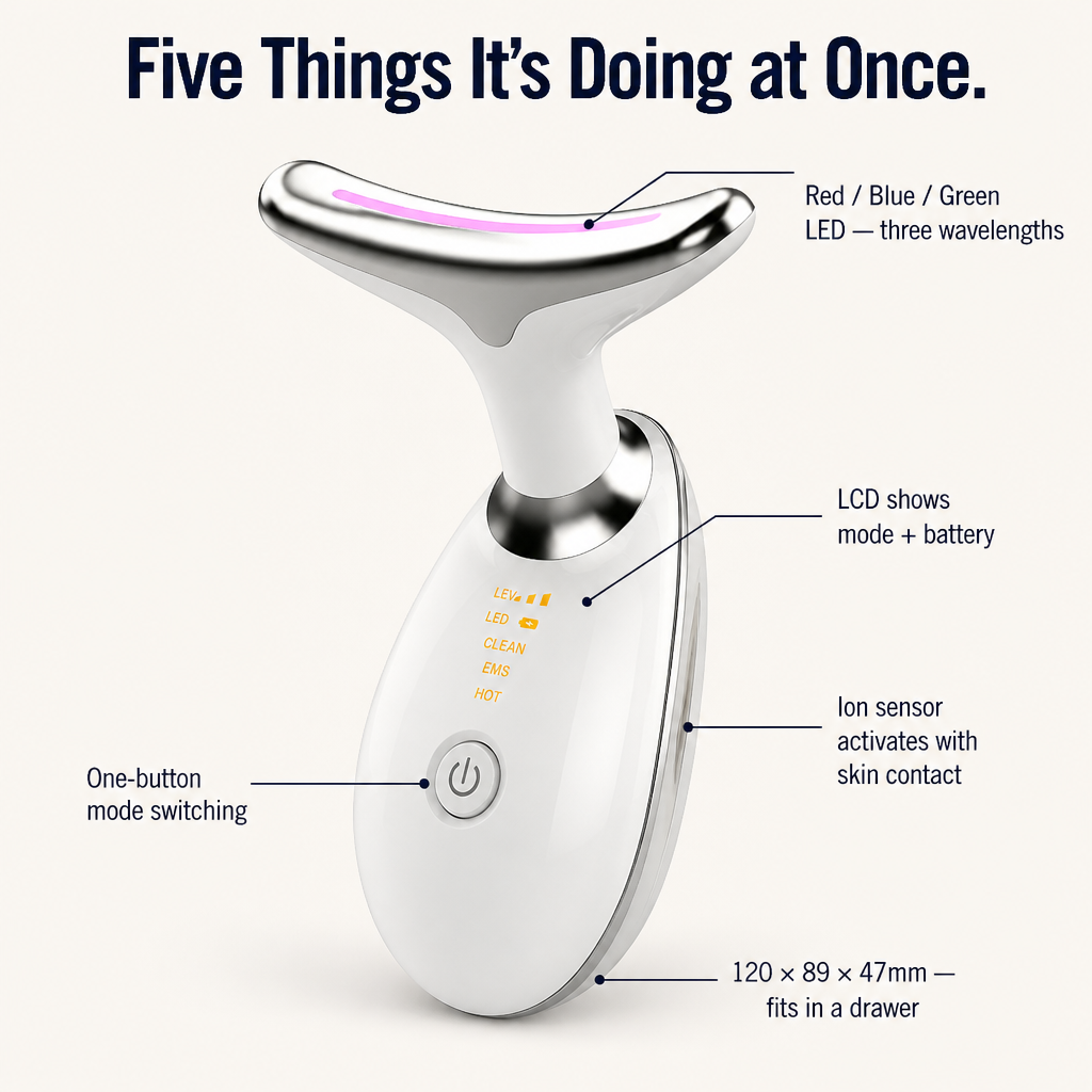 RadiVive™ — Smooth Tech-Neck Wrinkles and Lift Sagging Jawlines in 10 Minutes Daily