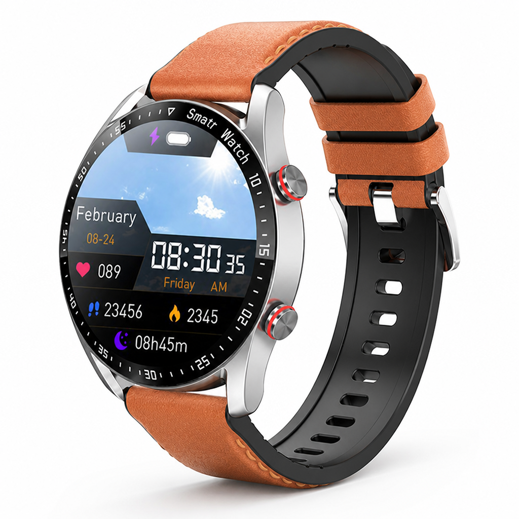 Health-Tracking & Bluetooth Smartwatch (IP67 Water-Resistant)