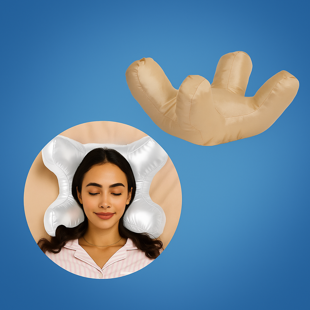 Ergonomic Contour Pillow with Cooling Memory Foam – Supports Every Sleep Position
