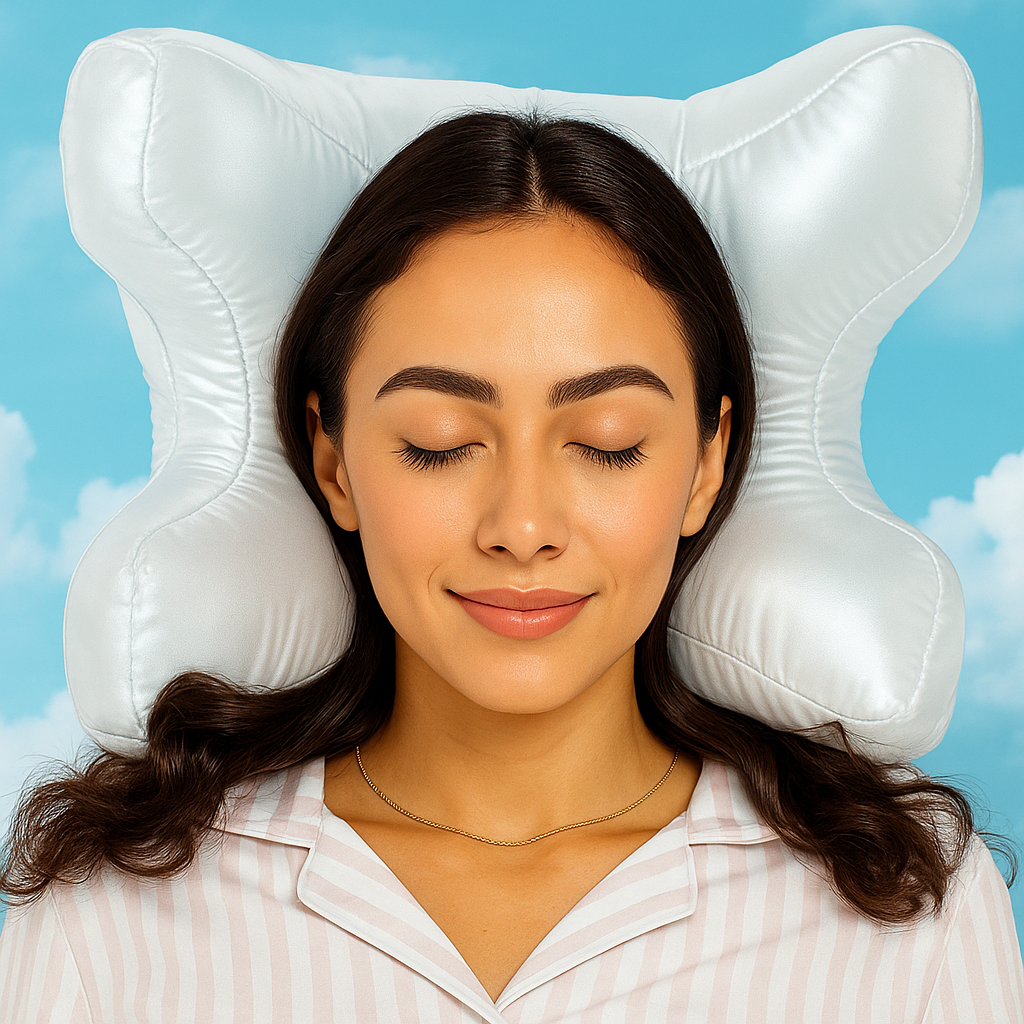 Ergonomic Contour Pillow with Cooling Memory Foam – Supports Every Sleep Position